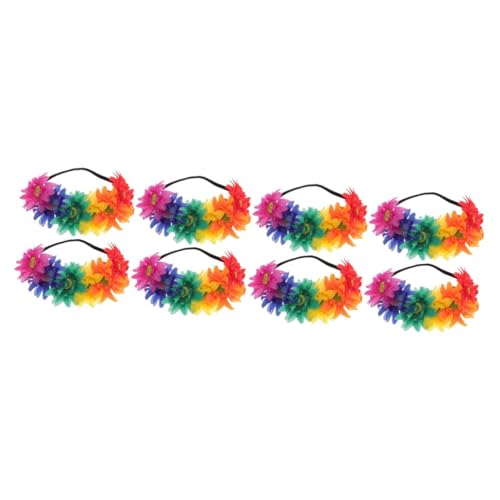 SAFIGLE 8 Stk Sonnenblumen-stirnband Gelbes Stirnband Haarschmuck Für Mädchen Braut Stirnband Böhmische Kopfbedeckung Braut Blumenhaarschmuck Polyester Damen Kranz Frühling Und Sommer von SAFIGLE