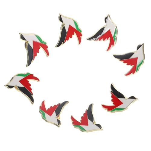 SAFIGLE 8stücke Teiliges Palästina Flagge Brosche Metall Anstecknadel Für Frauen Leichte Und Strapazierfähige Anstecker Für Kleidung Taschen Und Besondere Anlässe von SAFIGLE