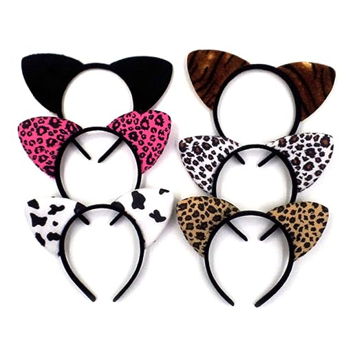 SAFIGLE 8stücke Katzenohren Haarband Mit Tierohr Design Bezaubernder Kopfschmuck Als Haarreif Leichtes Stoff-accessoire Für Partykostüm Und Festivalatmosphäre von SAFIGLE