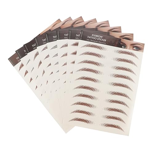 SAFIGLE 8Blätter Wasserdichte Augenbrauen Tattoos Aufkleber für Einfache Anwendung Make Up und Schönheitsblogger Verschiedene Designs von SAFIGLE