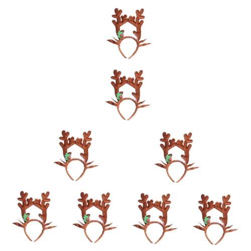 SAFIGLE Elch Fasching 8st Weihnachtliche Kopfbedeckungen Halloween Heeloween Weihnachtsst Weihnachtsoutfit Für Kleinkinder Kleidung Herrenbekleidung Hirschgeweih Stirnband Weihnachtshaarband Brown von SAFIGLE