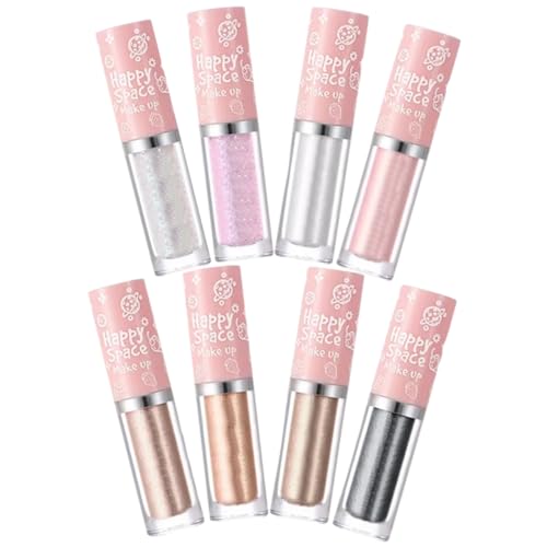 SAFIGLE 8 Stück Flüssige Lidschattenstifte Glitzer Make Up Wischfest für und Mädchen für Party und Alltag von SAFIGLE