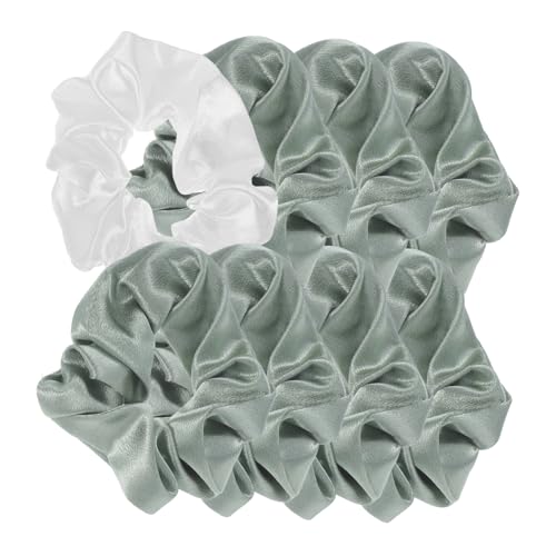 SAFIGLE 8stücke Pack Stoff Scrunchies Haar-ringe Modische Haar-seile Satin Scrunchies Elastische Haarbänder Für Damen Und Mädchen von SAFIGLE