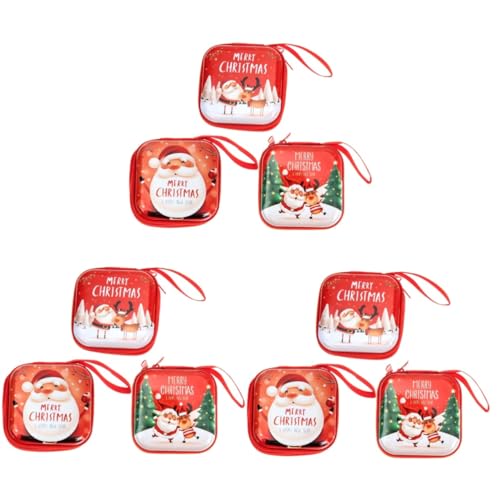 SAFIGLE 9 STK Urlaubszubehör tragbare Brieftasche kleine Geldbörse würfelunterlage LEDs Leuchtmittel Weihnachtsdekorationen Christbaumschmuck Weihnachtsbaum anhänger Weihnachtsbaum dekor von SAFIGLE