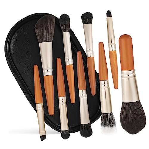 SAFIGLE 9 Stück Reise-Make-up-Pinsel Reise-Foundation-Pinsel Bausatz tragbares Make-up Die machen lidschatten Kleine Make -up -Bürsten Schminkpinsel mit Etui Ballaststoff von SAFIGLE