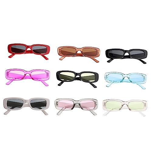 SAFIGLE 9 Stück Sonnenbrillen Rechteckige Brillen Sonnenbrillen Brillen Für Damen Stilvolle Brillen Party Brillen von SAFIGLE