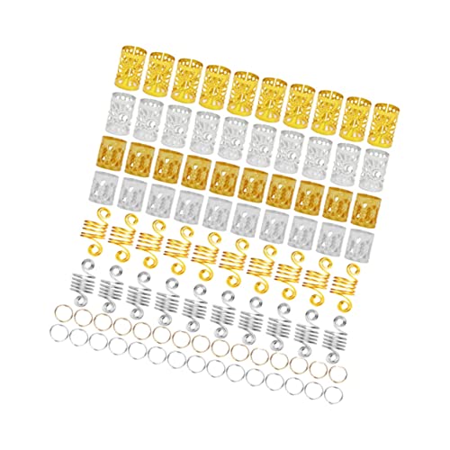 SAFIGLE 90Stücke Dreadlock Ringe Teiliges Aus Metall Dekorative Haaraccessoires Für Männer Filigrane Zopfringe Für Dreadlocks Leicht Für Frisuren von SAFIGLE