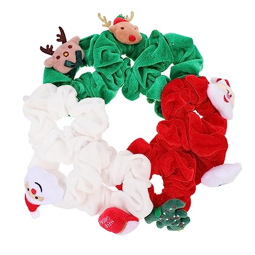 SAFIGLE 9Stücke Christmas Elastic Hair Ties For Women Festive Ponytail Holders With Stylish Designs For Holiday Parties And Present Giving von SAFIGLE