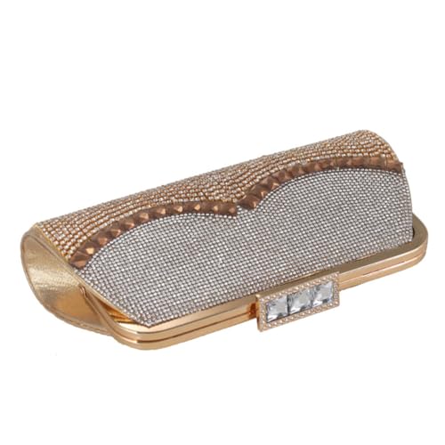 SAFIGLE Abendtasche Damen Clutch Handtasche Gold Party Bag All Match für Hochzeit Fest Dating Stilvoll Kompakt Modisch Langlebig für Formelle und Informelle Anlässe von SAFIGLE