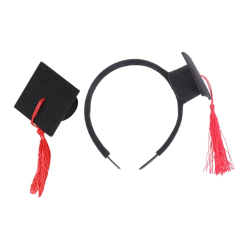 SAFIGLE Abschluss-stirnband Mit Doktorhut-haarnadel Für Graduation Party Kopf Decor Mini Hut Kopfschmuck Für Erwachsene von SAFIGLE