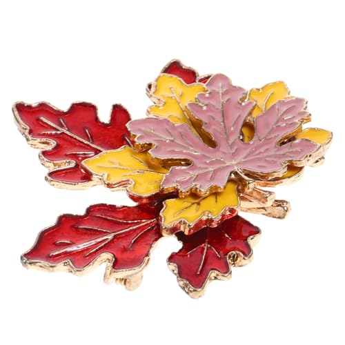 SAFIGLE Ahornblatt Brosche Metall Pin Herbst Schmuck Dekorative Anstecknadel für Kleidung Taschen Schals Hüte Langlebig Formbeständig Modisches Accessoire für Damen und Herren von SAFIGLE
