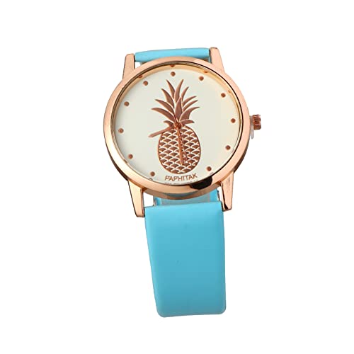 SAFIGLE Chic Damen Armbanduhr Mit Kreativem Pineapple Design Mode Quartz Uhr Für Frauen Und Mädchen Farbwahl Zufällig Elegante Freizeitarmbanduhr von SAFIGLE