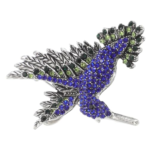 SAFIGLE Antike Strass Hummingbird Brosche Schmuck Anstecknadel Vintage Tierbrosche für Damen Hochzeit Party Kleidungszubehör von SAFIGLE