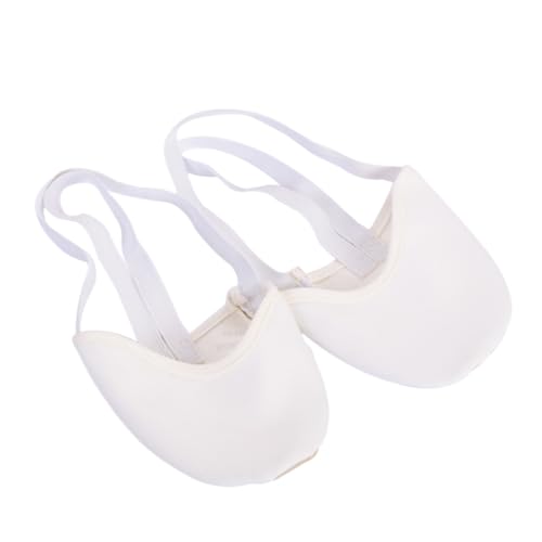 SAFIGLE Antirutsch Ballett Tanzsocken Weiß XL Halbsohle Atmungsaktiv rutschfest Für Yoga Pilates Damen Mädchen Innenbereich von SAFIGLE