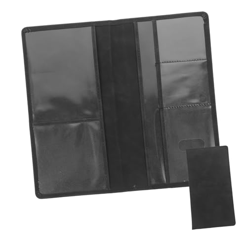 SAFIGLE Solid Color Pu Fahrzeugschein Versicherungskartenetui Eleganter Kartenhalter Für Männer Und Frauen Leicht Und Langlebig Für Auto-dokumente Schwarz von SAFIGLE