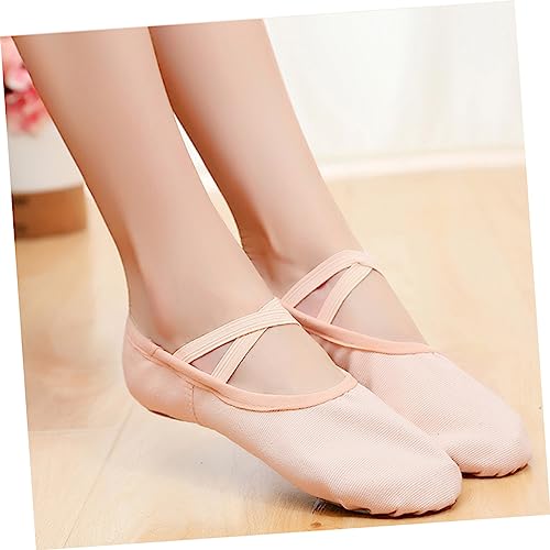 SAFIGLE Ballettschuhe für Erwachsene Elastische Leichte Tanzschuhe mit Rutschfester Sohle Weiche Yogaschuhe Schnürsenkel Geeignet für Ballett und Yoga von SAFIGLE