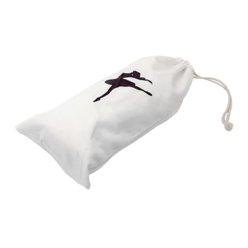 SAFIGLE Ballettschuhtasche aus Canvas mit Kordelzug Tragbare Aufbewahrungstasche für Damen-Ballettschuhe Kratzfester Schuhbeutel mit Geräumigem Innenfach Stilvolles Tanzzubehör für Mädchen von SAFIGLE