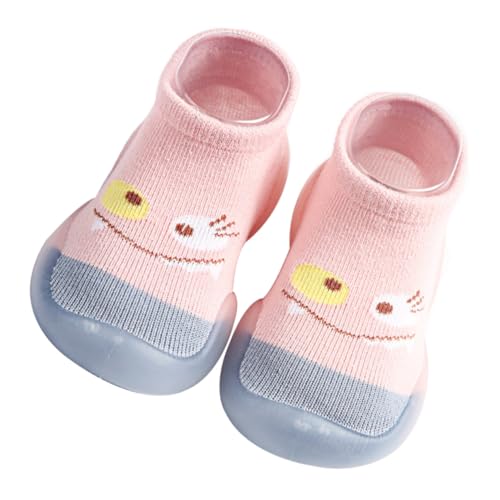 SAFIGLE Baumwoll Prewalker Socken Schuhe Dünne Atmungsaktive Rutschfeste Babysöckchen für Kleinkinder Leichtes Anti rutsch Fußschutz Innenbereich für Frühjahr und Herbst Rosa von SAFIGLE