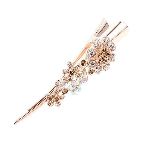 SAFIGLE Blumen Haarschmuck Schnapp Haarspangen Vintage Haarspangen Elegante Für Damen Retro Kristall Für Hochzeit Funkelnder Haarschmuck von SAFIGLE