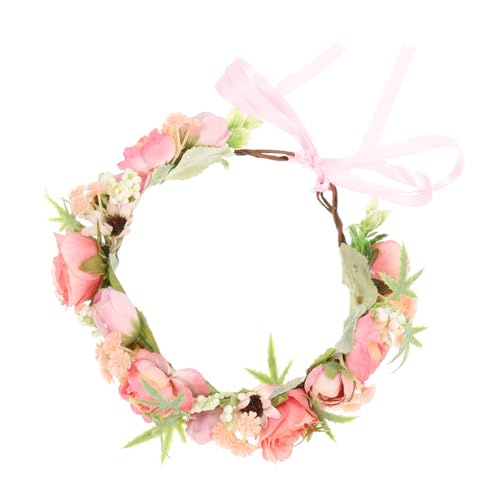 SAFIGLE Künstliche Blumenkranz Stirnband Mädchen Blume Kranz Kopfschmuck Blumenkopfkranz Kranzkrone Blumenkopfschmuck Mädchen Foto Prop Hochzeit Geburtstag Strandparty von SAFIGLE