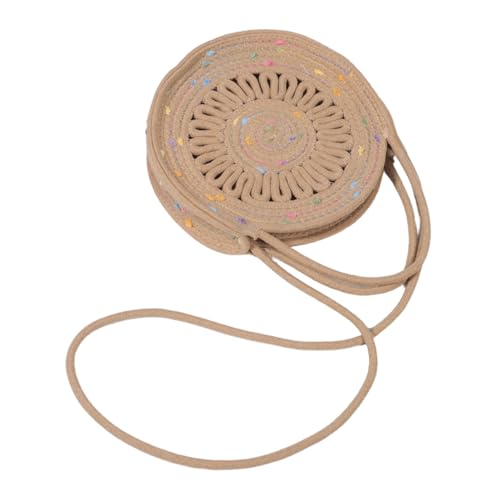 SAFIGLE Boho Crossbody Bag Damen Mini Umhängetasche Baumwollseil Geflochtene Sommer Strandtasche Leicht Vielseitig Tragbar Für Alltag Reise Picnic von SAFIGLE