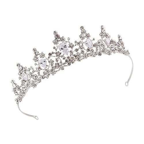 SAFIGLE Braut Tiara aus Silbernem Legierungs mit Funkelnden Zirkonia Komfortabel und Langlebig für Hochzeit Party und Festliche Anlässe von SAFIGLE