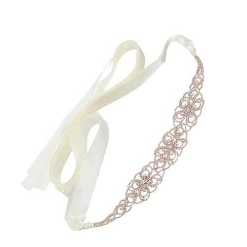 SAFIGLE Brautjungferngürtel Hochzeitskleidgürtel Brauthochzeitsgürtel Brautgürtel mit Kristallen Verzierter Bund für Formelle Anlässe von SAFIGLE