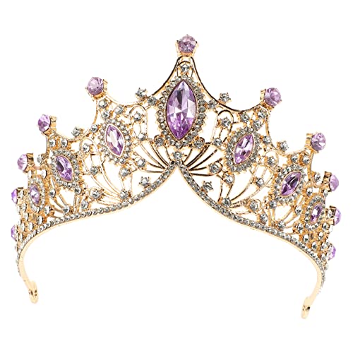 SAFIGLE Brautkrone Funkelnden Strasssteinen Vintage Barock Tiara für Hochzeit Party und Fotoshooting Feines Haarschmuck Accessoire für Damen und Mädchen von SAFIGLE