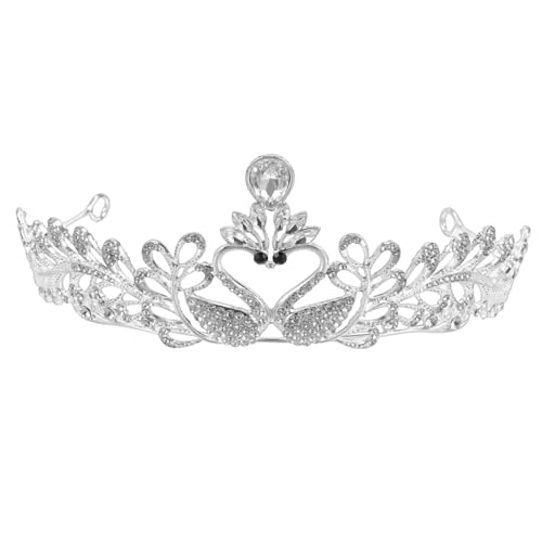 SAFIGLE Brautkrone Tiara aus Legiertem Silber mit Funkelnden Strasssteinen Zarte Haarreif Dekoration für Hochzeit Fotoshooting Party und Festliche Anlässe Zufällige Farbe von SAFIGLE