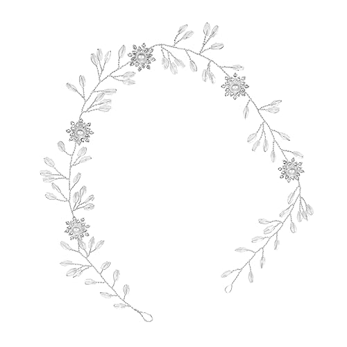 SAFIGLE Brautkrone aus Legiertem Material mit Funkelnden Strasssteinen Handgefertigtes Stirnband für Hochzeit Leichter Haarschmuck Silberfarbene Tiara für Damen Geeignet für Parties und von SAFIGLE