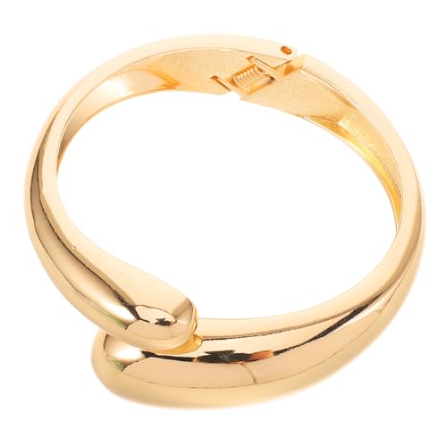 SAFIGLE Breiter Geometrischer Armreif Damen Offener Kupfer Arm Cuff mit Doppelseitiger Splicing Vergoldet Modischer Statement Schmuck für Alltag Party und Besondere Anlässe von SAFIGLE