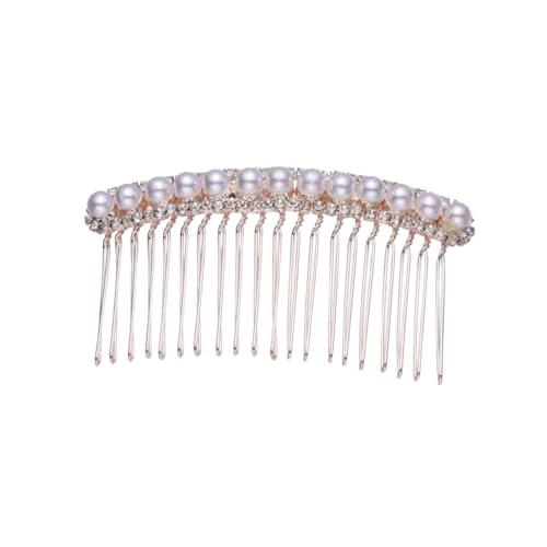 SAFIGLE Bridal Haarkamm mit Perlen und Strass Legierung Haarkamm für Braut Eleganter Haarschmuck für Hochzeit Party Verlobung Festliche Anlässe Zarter Schmuck für Braut und Brautjungfern von SAFIGLE