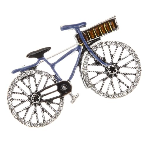 SAFIGLE Brosche Fahrrad Pin mit Strasssteinen Anstecker Schmuck für Damen Modische Kleidung Deko für Fahrradliebhaber Geeignet für Party Hochzeit Valentinstag von SAFIGLE