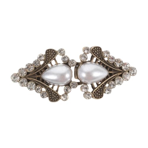 SAFIGLE Kleiderclip Brosche Metall und Strass Kleine Anstecknadel Pulloverclip Cardigan Clip Schalclip Dekorativer Clip für Kleider Hemden Pullover Schals Rutschfest Multifunktional Damen Zubehör von SAFIGLE