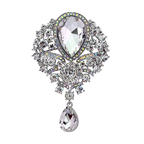 SAFIGLE Strass Brosche Pin Mantel Schal Kragen Revers Kleidung Dekoration Schalbrosche Broschenclip von SAFIGLE