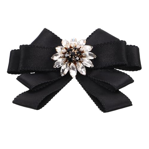 SAFIGLE Brosche mit Vorgebundenem Schleifchen Funkelnder Strassverzierung Stabilem Ansteckmechanismus Modisches Accessoire für Damen und Mädchen Geeignet für Anzug Hemd und Kleid in von SAFIGLE
