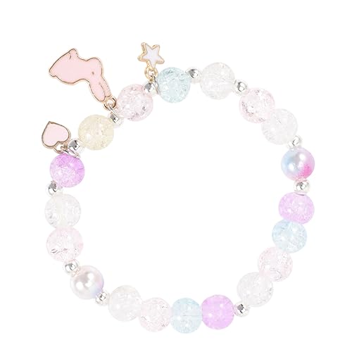 SAFIGLE Bunte Cartoon Armband mit Hasen Charms Perlenarmband für Mädchen und Frauen als für Geburtstage Ostern oder Weihnachten Passt zu Jedem Outfit von SAFIGLE
