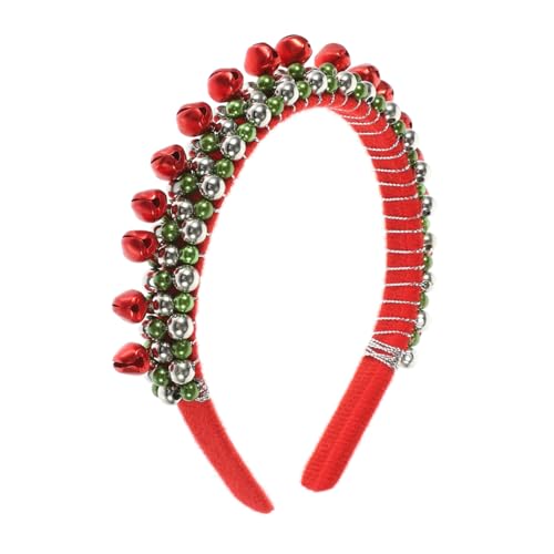 SAFIGLE Bunte Weihnachts Glocken Haarreif mit Breitem Band Langlebiges und Komfortabel für Kopfgrößen Festlicher Haarschmuck für Party Tanz und Feiertagsfeier von SAFIGLE