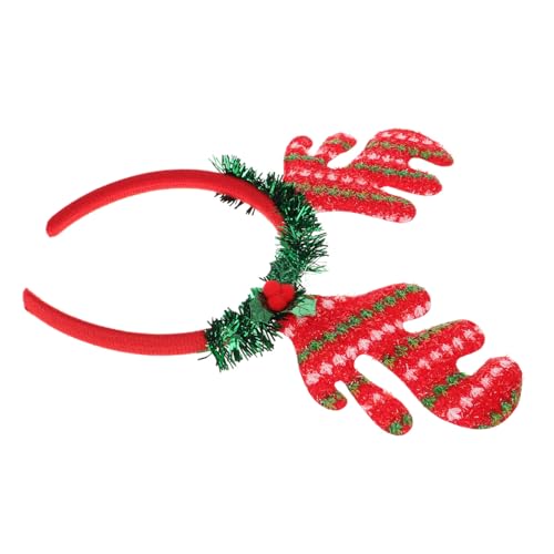 SAFIGLE Buntes Rentier Geweih Haarreif Weihnachtsstirnband Wiederverwendbarer Haarschmuck Bequemer Sitz Auffälliges Design Geeignet für Damen Mädchen Weihnachtsfeier Accessoire von SAFIGLE