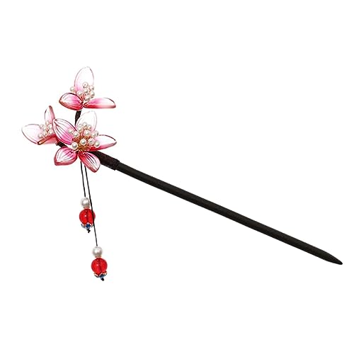SAFIGLE Holz Haarnadel Im Chinesischen Stil Mit Blumenmotiv Für Frauen Haarstab Als Kopfschmuck Haarspange Für Mädchen Leicht Und Langlebig von SAFIGLE