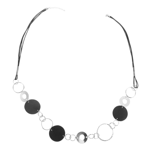 SAFIGLE Chunky Hoop Halskette Verstellbar Lange Kette mit Rundpendant für Frauen und Leichte Schmuckstück für Stilbewusste Damen und Mädchen von SAFIGLE