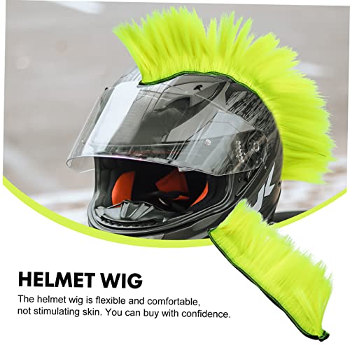 SAFIGLE Cosplay Helmperücke Fluoreszierend Grün Flexible Hautfreundliche Helm Haarteile für Fasching Halloween Karneval Bühnenauftritte Wiederverwendbar Unisex Party Zubehör von SAFIGLE
