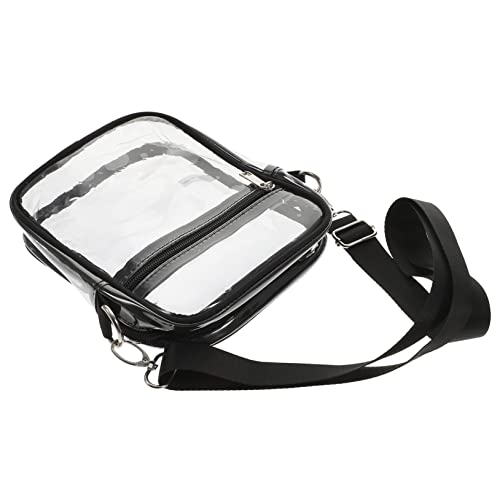 SAFIGLE Crossbody Umhängetasche aus PVC Transparente Tasche mit Reißverschluss für Damen Verstellbarer Geldbeutel für Konzerte und Sportveranstaltungen Kosmetiktasche für Reisen und von SAFIGLE