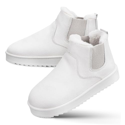 SAFIGLE Damen Boots Kurz Gefüttert Warm Winterstiefel Ankle Boots Futter Komfortabel Für Alltag Wandern Camping von SAFIGLE