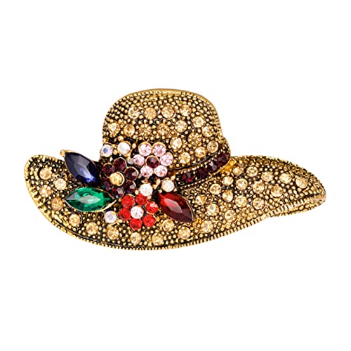 SAFIGLE Damen Brosche Hutform Anstecknadel für Kleidung Schal Kostüm Elegantes Accessoire für Verschiedene Anlässe Langlebig Leicht von SAFIGLE