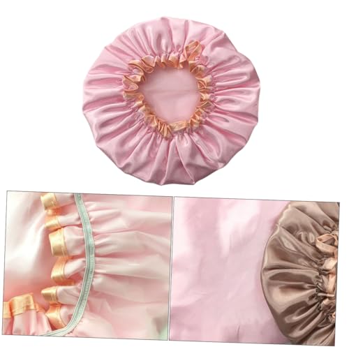 SAFIGLE Damen Duschhaube aus Wasserdichtem Material Doppellagig Waschbar für Haarschutz Beim Duschen und Spa Elastisches Band für Optimalen Sitz Wiederverwendbar und Leicht zu von SAFIGLE