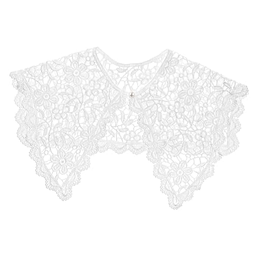 SAFIGLE Damen Fake Collar Spitze Kragen Abnehmbar Weiß Spitze Floral Schal Künstlicher Dicky Kragen Für Kleider Und Shirts Atmungsaktiv Und Strapazierfähig Für Partys Und Hochzeiten von SAFIGLE