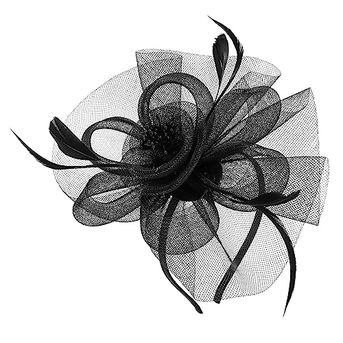 SAFIGLE Damen Fascinator Hut Stirnband für Hochzeiten Tea Party und Besondere Anlässe Haarschmuck mit Schwarzem Netz und Blumenakzenten Stilvolle SAFIGLE Damen Fascinator Hut Stirnband für Hochzeiten Tea Party und Besondere Anlässe Haarschmuck mit Schwarzem Netz und Blumenakzenten Stilvolle von SAFIGLE