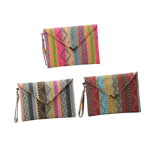 SAFIGLE Damen Geldbörse Brieftasche Damen Handtasche Canvas Clutch Umschlagtasche Geometrisches Muster Für Hochzeitsbankett von SAFIGLE