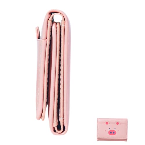 SAFIGLE Damen Cartoon Geldbörse Kurze Modische Clutch Für Frauen Multifunktionales Kartenetui Mit Reißverschluss Für Reisen Und Alltag von SAFIGLE